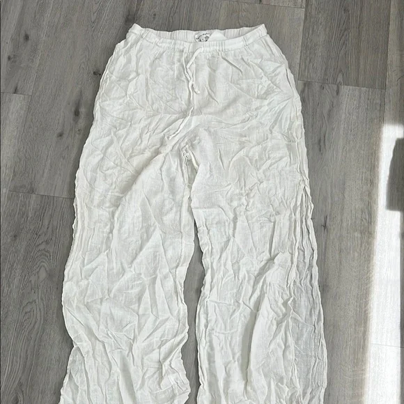 Bella dahli Side Slit Beach Pant in White cover up